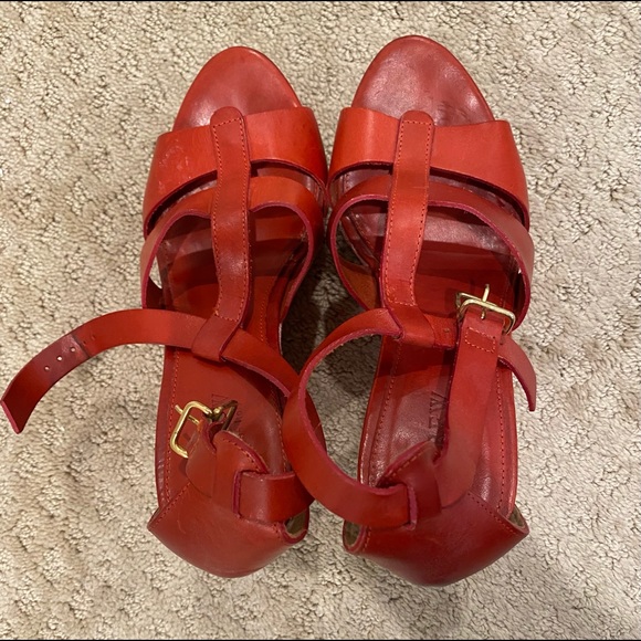 J Crew wedges. Red. Size 8 - Picture 5 of 5